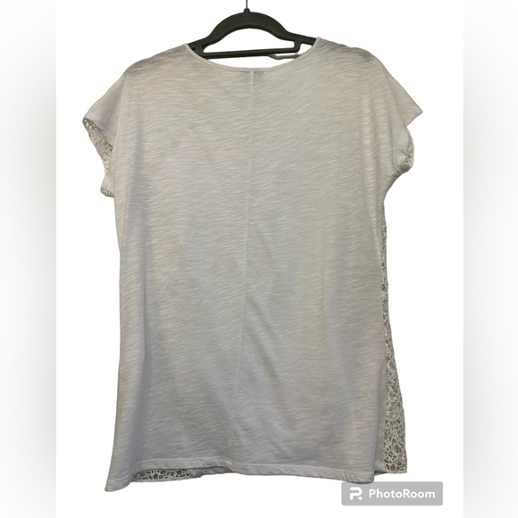 Sundance Lily’s Paramour lace t tee top white size small BOHO feminine romantic - Picture 2 of 7